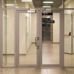 Office building doors
